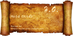 Hold Ottó névjegykártya